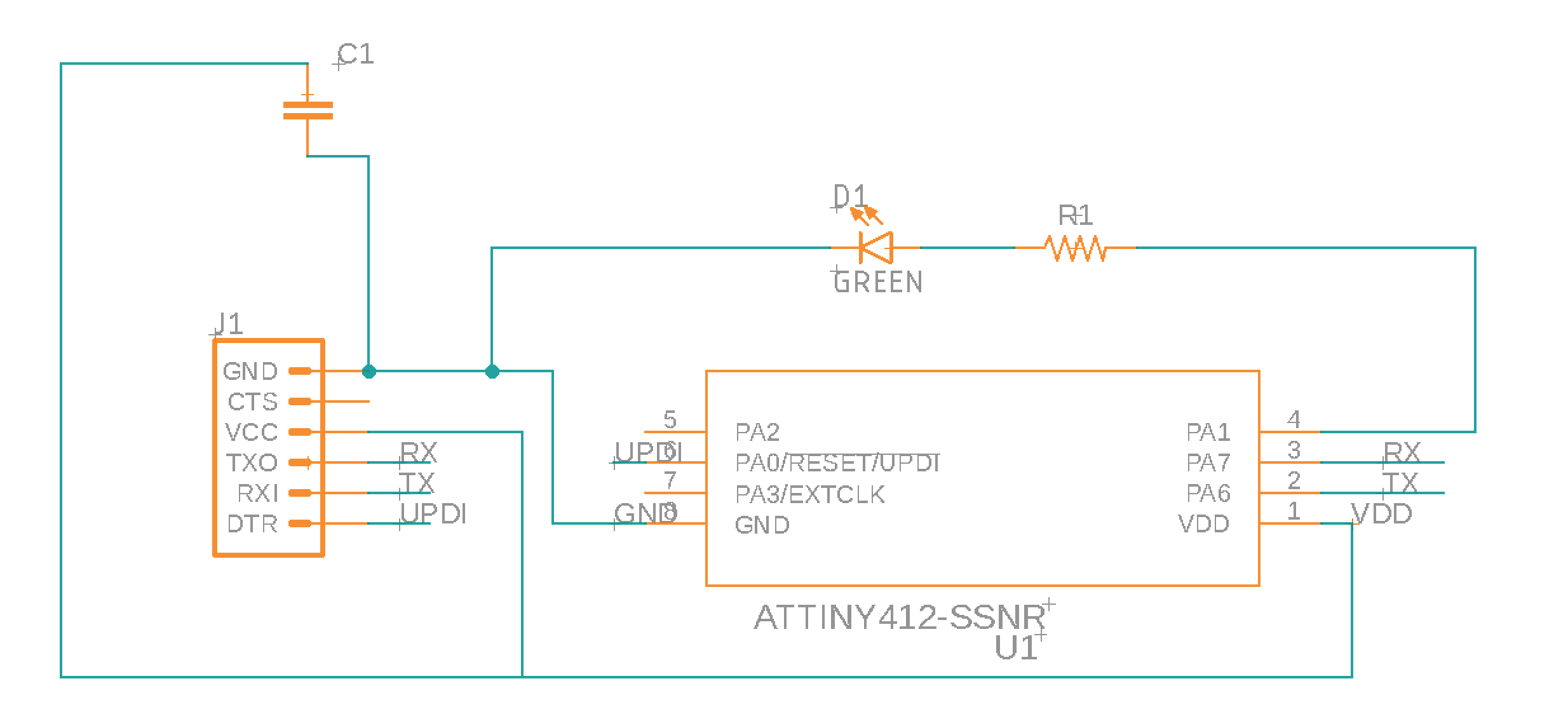 The serial board schematic