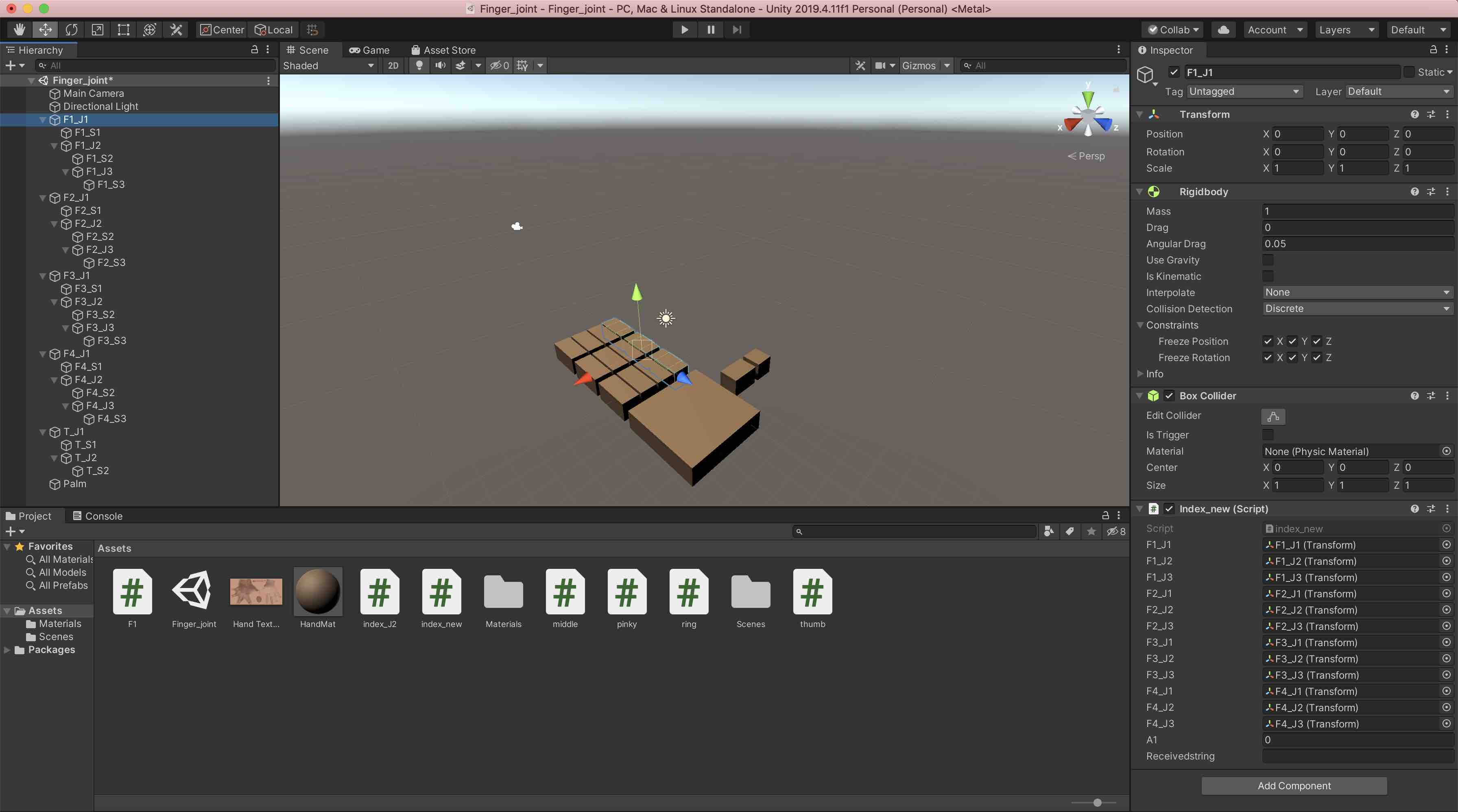 Unity layout.