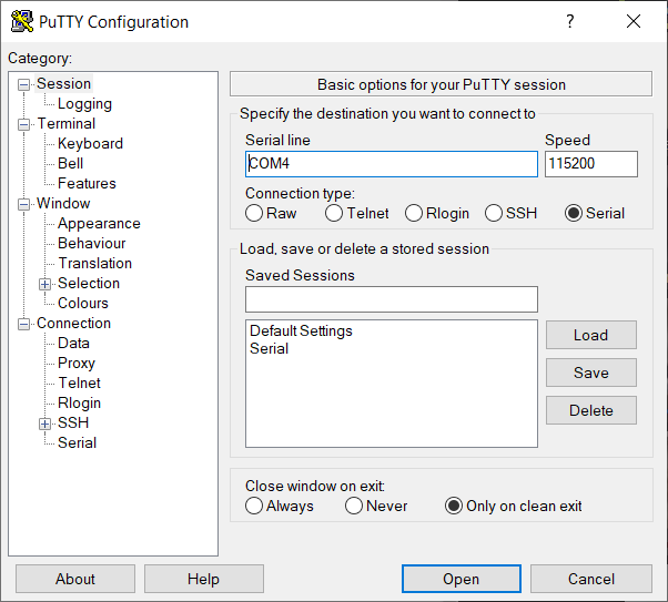 PuTTY Setup